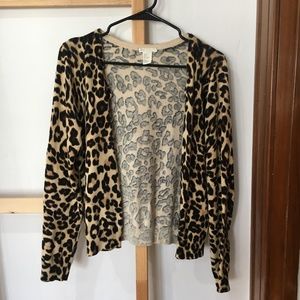 Leopard Print Cardigan - Size S